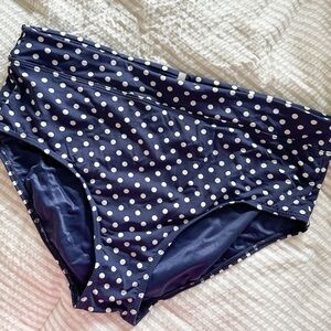Navy Polka Dot Bikini Bottoms